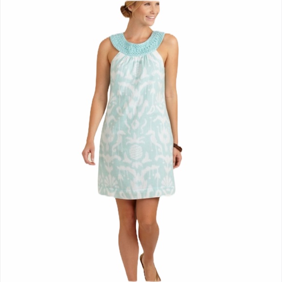 Vineyard Vines Dresses & Skirts - Vineyard Vines Bailey Ikat Crochet Neck Dress 6